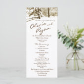 Winter Serenity Country Wedding Programmakaart (Staand voorkant)