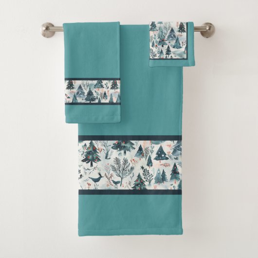 Winter Serenity Forest Bad Handdoek (Insitu)