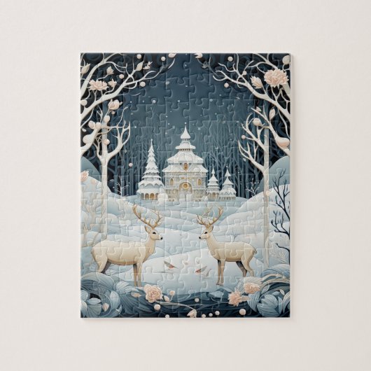 Winter Serenity Kerstvakantie Legpuzzel (Verticaal)