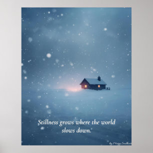 Winter Serenity Kunstprint – “Zacht Licht in Still Poster