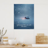 Winter Serenity Kunstprint – “Zacht Licht in Still Poster (Keuken)
