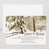 Winter Serenity Wedding Kaart (Voorkant / Achterkant)