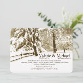 Winter Serenity Wedding Kaart (Staand voorkant)
