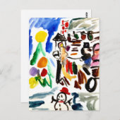 Winter set  briefkaart (Voorkant / Achterkant)