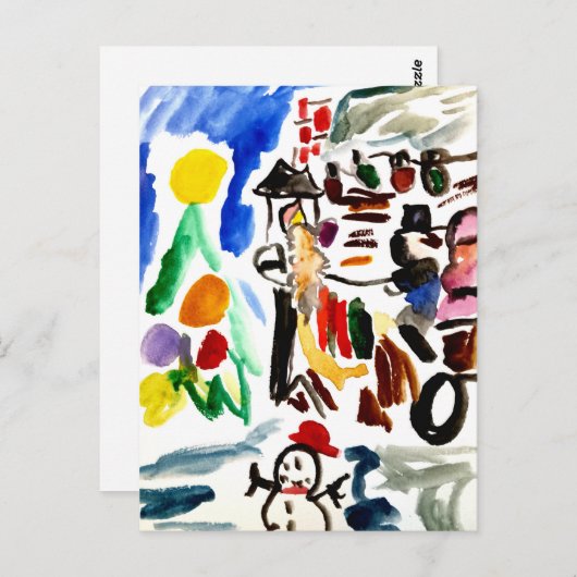 Winter set  briefkaart (Voorkant / Achterkant)