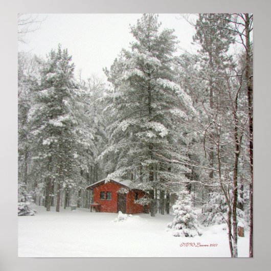 Winter Shed Snow Storm Poster (Voorkant)