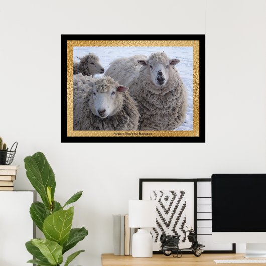 Winter Sheep Poster (Thuiskantoor)