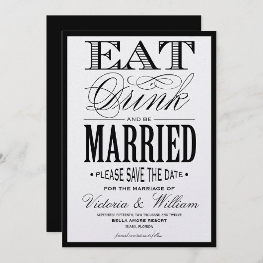 WINTER SHIMMER EDITION | BEWAREN VAN DE DATUM SAVE THE DATE (Voorkant / Achterkant)