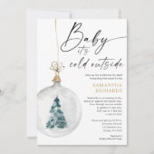 Winter Shower: baby shower genderneutraal voor e-m Kaart (Voorkant)
