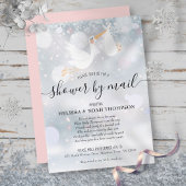 Winter Shower by Mail Long Distance Pink Kaart