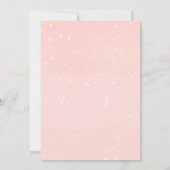 Winter Shower: Mail roze Gold girl baby shower Kaart (Achterkant)