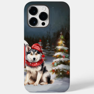 Winter Siberische Husky Caravan Kerstavontuur Case-Mate iPhone 14 Pro Max Hoesje