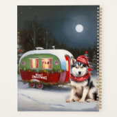 Winter Siberische Husky Karavaan Kerstmis Avontuur Planner (Achterkant)