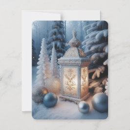Winter Sieraad Vorstige Lantaarn  Feestdagenkaart