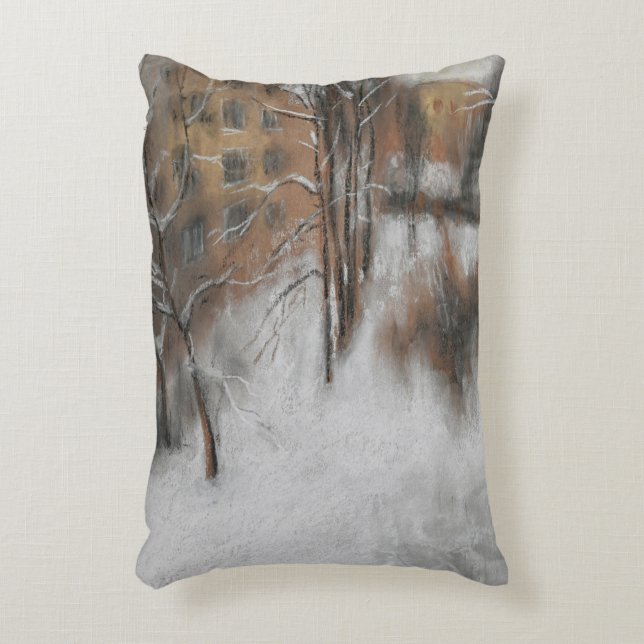 Winter Silence by the Window Accent Kussen (Voorkant(Verticaal))