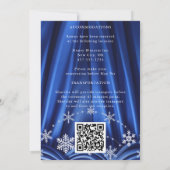 Winter Silk Snowflake Pearl Floral Wedding Kaart (Achterkant)