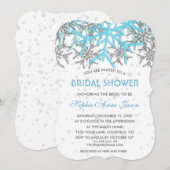 Winter Silver Blue Snowflakes Vrijgezellenfeest Kaart (Voorkant / Achterkant)