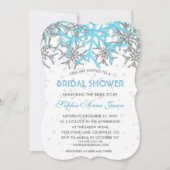 Winter Silver Blue Snowflakes Vrijgezellenfeest Kaart (Voorkant)