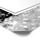 Winter Silver en Black Glitter Weduwen Welkom Poster (Hoek)