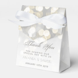 Winter Silver en Gold Sparkle Wedding Bedankdoosjes