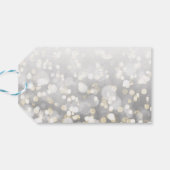 Winter Silver en Gold Sparkle Wedding Cadeaulabel (Achterkant Horizontaal)