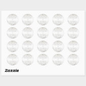 Winter Silver en Gold Sparkle Wedding Ronde Sticker (Vel)