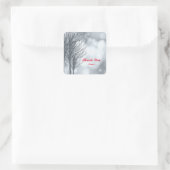 Winter Silver Glitter Trees Holiday Party Stickers (Tas)