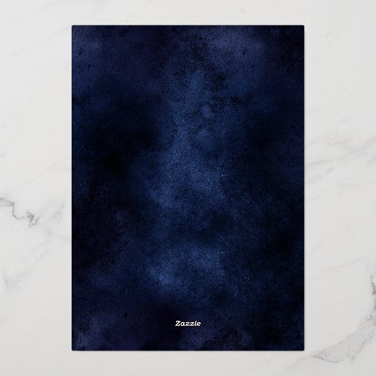 Winter Silver Snow-piegels kerst Folie Feestdagenkaart (Achterkant)