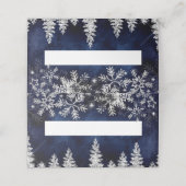 Winter Silver Snow-piegels kerst Plaatskaartje (Buitenkant ongevouwen)