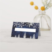 Winter Silver Snow-piegels kerst Plaatskaartje (Voorkant)