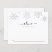 Winter Silver Snowflake Advice for the Bride-to-Be (Voorkant / Achterkant)