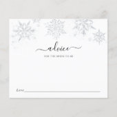 Winter Silver Snowflake Advice for the Bride-to-Be (Voorkant)