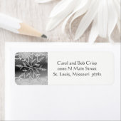 Winter Silver Snowflake Return Address Label (Insitu)