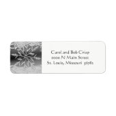 Winter Silver Snowflake Return Address Label (Voorkant)