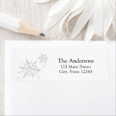 Winter Silver Snowflake Return Address Label (Insitu)