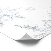 Winter Silver Snowflake Weddenschap Welkomstteken Poster (Hoek)