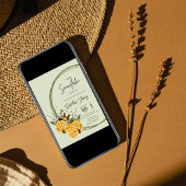 Winter sinaasappel gedroogde citrus baby shower ui kaart