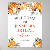 Winter sinaasappels Kerst vrijgezellenfeest welkom Poster (Voorkant)