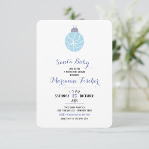 Winter Sinterklaas baby jongen Shower Uitnodiging