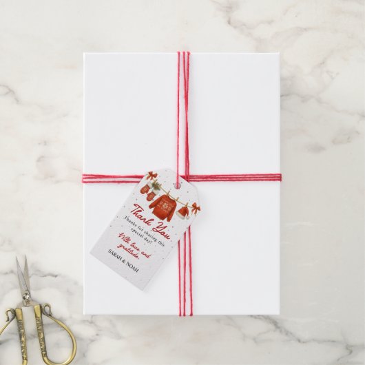 Winter Sinterklaas  Cadeaulabel (Met Touw)