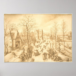 Winter Skaters - Hans Bol Fine Art Poster