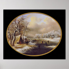 Winter Skating in New Jersey Poster