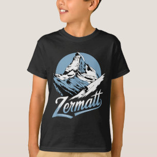 Winter ski-avontuur zermatt berg ski pret t-shirt