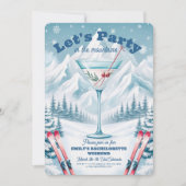 Winter ski bachelorette feestweekend kaart (Voorkant)