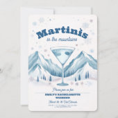 Winter ski bachelorette feestweekend kaart (Voorkant)