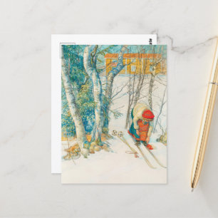 Winter Ski door Carl Larsson Briefkaart