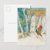 Winter Ski door Carl Larsson Briefkaart (Voorkant / Achterkant)