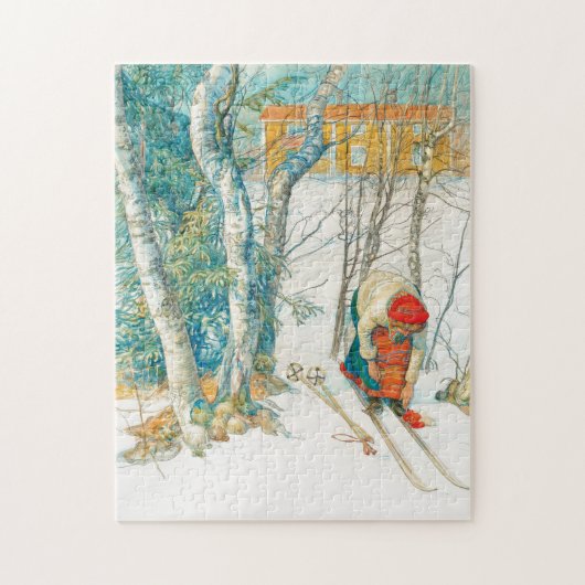 Winter Ski door Carl Larsson Legpuzzel (Verticaal)