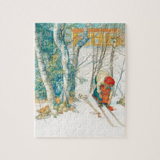 Winter Ski door Carl Larsson Legpuzzel (Verticaal)