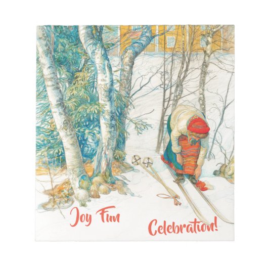 Winter Ski door Carl Larsson Notitieblok (Voorkant)